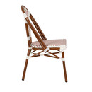 Καρέκλα Κήπου ArteLibre MUTARAZI Λευκό/Κόκκινο/Μπαμπού Αλουμίνιο/Rattan 50x57x85cm