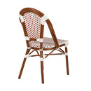 Καρέκλα Κήπου ArteLibre MUTARAZI Λευκό/Κόκκινο/Μπαμπού Αλουμίνιο/Rattan 50x57x85cm