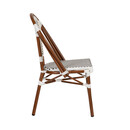 Καρέκλα Κήπου ArteLibre MUTARAZI Λευκό/Μαύρο Αλουμίνιο/Rattan 50x57x85cm