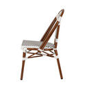 Καρέκλα Κήπου ArteLibre MUTARAZI Λευκό/Μαύρο Αλουμίνιο/Rattan 50x57x85cm