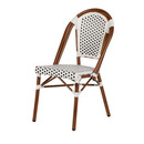 Καρέκλα Κήπου ArteLibre MUTARAZI Λευκό/Μαύρο Αλουμίνιο/Rattan 50x57x85cm