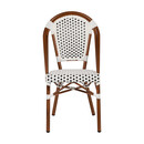 Καρέκλα Κήπου ArteLibre MUTARAZI Λευκό/Μαύρο Αλουμίνιο/Rattan 50x57x85cm