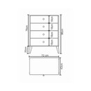 Συρταριέρα ArteLibre AMARI Δρυς Μοριοσανίδα 72x43x96cm