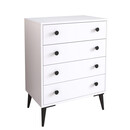 Συρταριέρα ArteLibre AMARI Λευκό Μοριοσανίδα 72x43x96cm