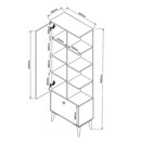 Γραφείο Με Ράφια ArteLibre DIALLO Δρυς Μοριοσανίδα 150x50x123cm