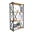 Βιβλιοθήκη ArteLibre IKE Δρυς/Μαύρο Μοριοσανίδα/Μέταλλο 70x34x114.5cm