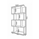 Βιβλιοθήκη ArteLibre CHIUMBO Δρυς/Λευκό Μοριοσανίδα 72x22x147cm