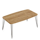 Τραπεζάκι Σαλονιού ArteLibre FEMI Δρυς Μοριοσανίδα/Μέταλλο 50x90x40cm