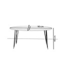 Τραπεζάκι Σαλονιού ArteLibre SEYE Λευκό Μοριοσανίδα/Μέταλλο 45x90x40cm