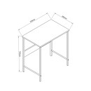 Γραφείο ArteLibre JENSKI Μαύρο/Όψη Μαρμάρου Μέταλλο/Μοριοσανίδα 74x72x45cm