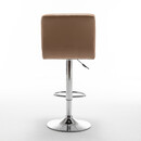 Σκαμπό Bar ArteLibre DIN Με Πλάτη Πτυσσόμενο Cappuccino PVC/Μέταλλο 44x50x92-113cm