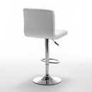 Σκαμπό Bar ArteLibre DIN Με Πλάτη Πτυσσόμενο Λευκό PVC/Μέταλλο 44x50x92-113cm