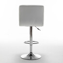 Σκαμπό Bar ArteLibre DIN Με Πλάτη Πτυσσόμενο Λευκό PVC/Μέταλλο 44x50x92-113cm