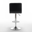 Σκαμπό Bar ArteLibre DIN Με Πλάτη Πτυσσόμενο Μαύρο PVC/Μέταλλο 44x50x92-113cm