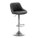 Σκαμπό Bar ArteLibre GARSA Με Πλάτη Πτυσσόμενο Μαύρο PU/Μέταλλο 46x46x83-105cm