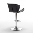 Σκαμπό Bar ArteLibre DRASH Με Πλάτη Πτυσσόμενο Λευκό/Μαύρο PU/Μέταλλο 54x52x87-109cm