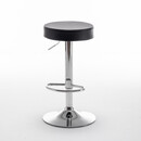 Σκαμπό Bar ArteLibre LORTHA Πτυσσόμενο Μαύρο PU/Μέταλλο Φ39x64-86cm