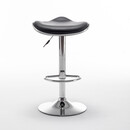 Σκαμπό Bar ArteLibre MOD Πτυσσόμενο Μαύρο PU/Μέταλλο 44.5x43x65.5-83.5cm