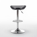 Σκαμπό Bar ArteLibre MOD Πτυσσόμενο Μαύρο PU/Μέταλλο 44.5x43x65.5-83.5cm