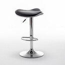 Σκαμπό Bar ArteLibre MOD Πτυσσόμενο Μαύρο PU/Μέταλλο 44.5x43x65.5-83.5cm