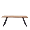 Τραπέζι Τραπεζαρίας ArteLibre AOSA Honey Maple/Μαύρο MDF/Μέταλλο 160x90x76cm