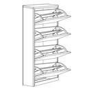 Παπουτσοθήκη ArteLibre LYKKE Καφέ Μοριοσανίδα/Μελαμίνη 50x24x148cm