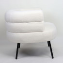 Πολυθρόνα ArteLibre CEREN Λευκό Ύφασμα/Μέταλλο/Ξύλο 87x80x70cm