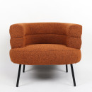 Πολυθρόνα ArteLibre CEREN Πορτοκαλί Ύφασμα/Μέταλλο/Ξύλο 87x80x70cm