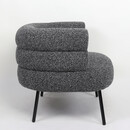 Πολυθρόνα ArteLibre CEREN Μαύρο Ύφασμα/Μέταλλο/Ξύλο 87x80x70cm