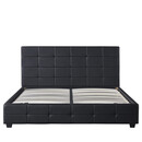 Κρεβάτι ArteLibre ABELIA Μαύρο PU (Στρώμα 160x200cm)