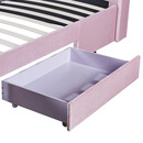 Κρεβάτι Διπλό ArteLibre ANNONA Ανοιχτό Ροζ Βελούδο (Στρώμα 160x200cm)