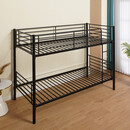 Κουκέτα ArteLibre NICKY Μαύρο Μέταλλο 97x210x160cm (Στρώμα 90x200cm)