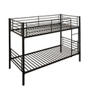 Κουκέτα ArteLibre NICKY Μαύρο Μέταλλο 97x210x160cm (Στρώμα 90x200cm)