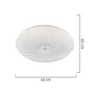 Φωτιστικό Οροφής LED ArteLibre LEPUS Λευκό Μέταλλο/Γυαλί 40x40cm