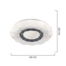 Φωτιστικό Οροφής LED ArteLibre LIBRA Λευκό Μέταλλο/Γυαλί 40x40cm