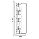 Ντουλάπι ArteLibre ROSELINE Λευκό/Δρυς Μοριοσανίδα 50x30x183cm