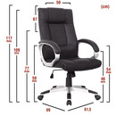 Καρέκλα Γραφείου ArteLibre ΡHNH Μαύρο PU 61.5x69x109-117cm