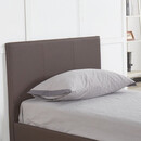 Κρεβάτι ArteLibre AZALEA Σκούρο Καφέ PU 213x98x88cm (Στρώμα 90x200cm)