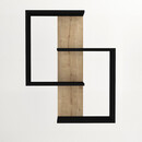 Ράφι Τοίχου ArteLibre AYANNA Φυσικό/Μαύρο Μοριοσανίδα/Μελαμίνη 72x22x90cm