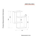 Ράφι Τοίχου ArteLibre AYANNA Φυσικό/Μαύρο Μοριοσανίδα/Μελαμίνη 72x22x90cm