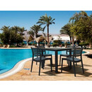 ARES ΤΡΑΠΕΖΙ 80Χ80Χ75εκ. BLACK ΠΟΛ/ΝΙΟΥ