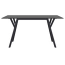 MAX ΤΡΑΠΕΖΙ 140X80Χ74εκ. BLACK LAMINATE 12mm
