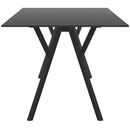 MAX ΤΡΑΠΕΖΙ 140X80Χ74εκ. BLACK LAMINATE 12mm