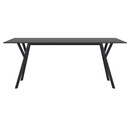 MAX ΤΡΑΠΕΖΙ 180X90Χ74εκ. BLACK LAMINATE 12mm