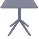 SKY DARK GREY 80X80X74εκ. ΤΡΑΠΕΖΙ ΠΟΛ/ΝΙΟΥ