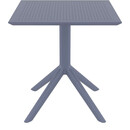 SKY DARK GREY 70X70X74εκ. ΤΡΑΠΕΖΙ ΠΟΛ/ΝΙΟΥ