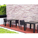 VEGAS DARK GREY 100X100/140Χ75εκ. ΕΠΕΚΤ. ΤΡΑΠΕΖΙ ΠΟΛ/ΝΙΟΥ