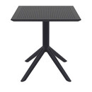 SKY BLACK 70X70X74εκ. ΤΡΑΠΕΖΙ ΠΟΛ/ΝΙΟΥ