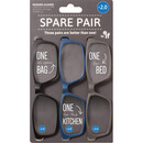 ΓΥΑΛΙΑ ΠΡΕΣΒΥΩΠΙΑΣ ΣΕΤ 3ΤΕΜ IF SPARE PAIR 40403 +2,0 μπλέ γκρι μαύρο