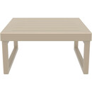 MYKONOS ΤΡΑΠΕΖΙ TAUPE 65X65X33εκ. ΠΟΛ/ΝΙΟΥ